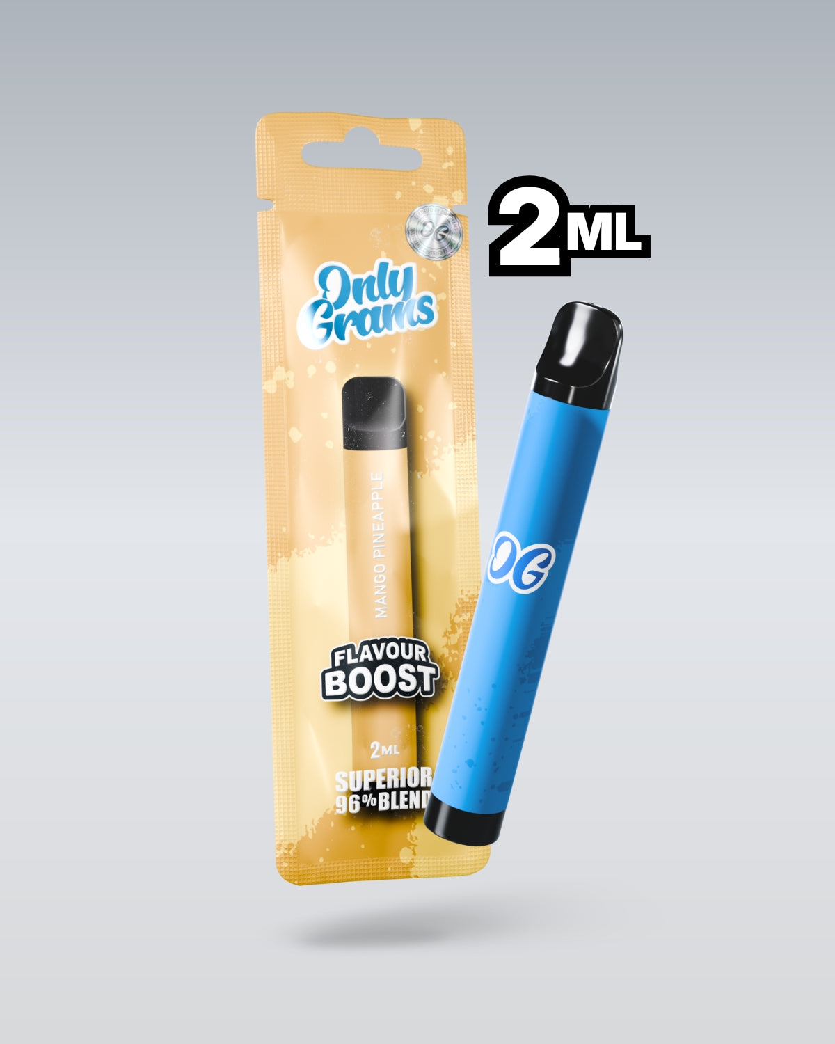 VAPE DESECHABLE H2 96% MANGO PINEAPPLE 2ML - ONLY GRAMS