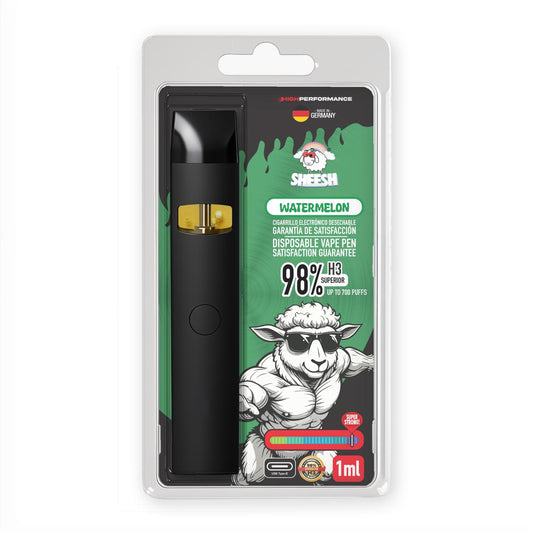 VAPE DESECHABLE H3 98% WATERMELON 1ML – SHEESH
