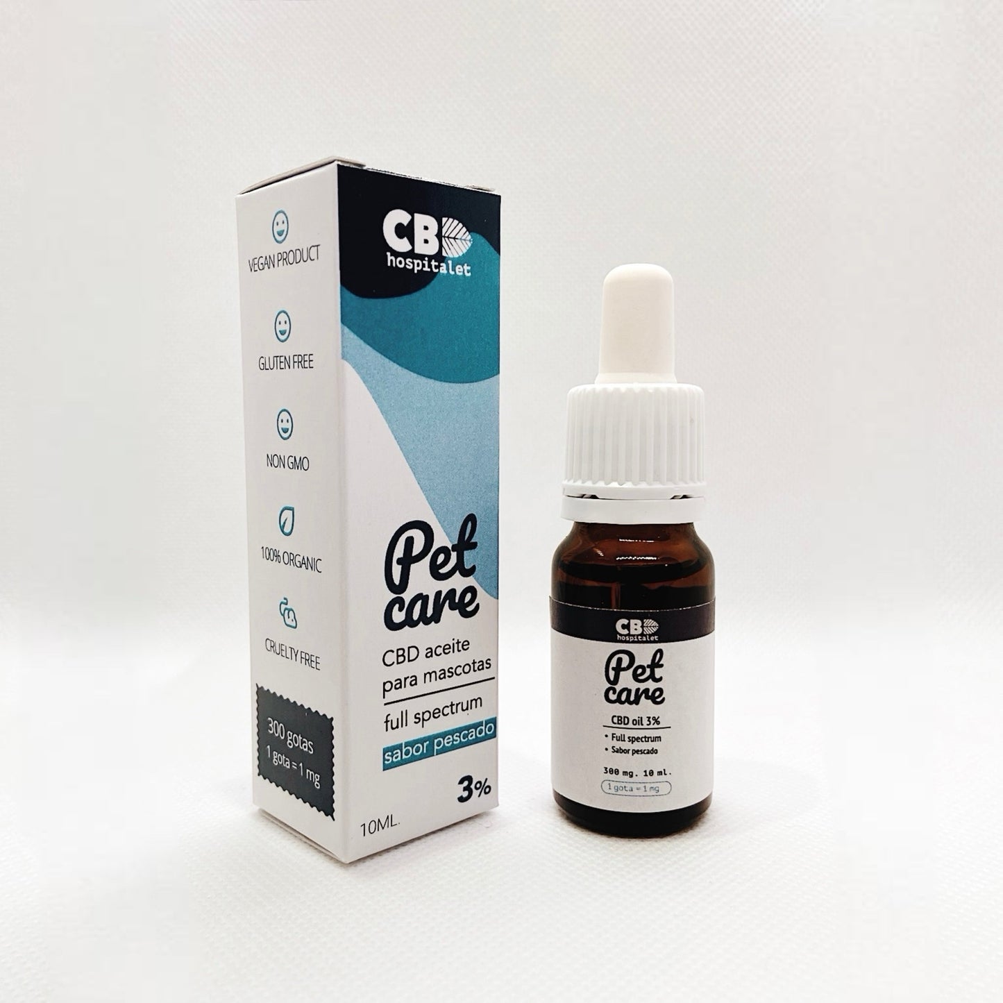 Aceite CBD 3% para mascotas – Sabor pescado