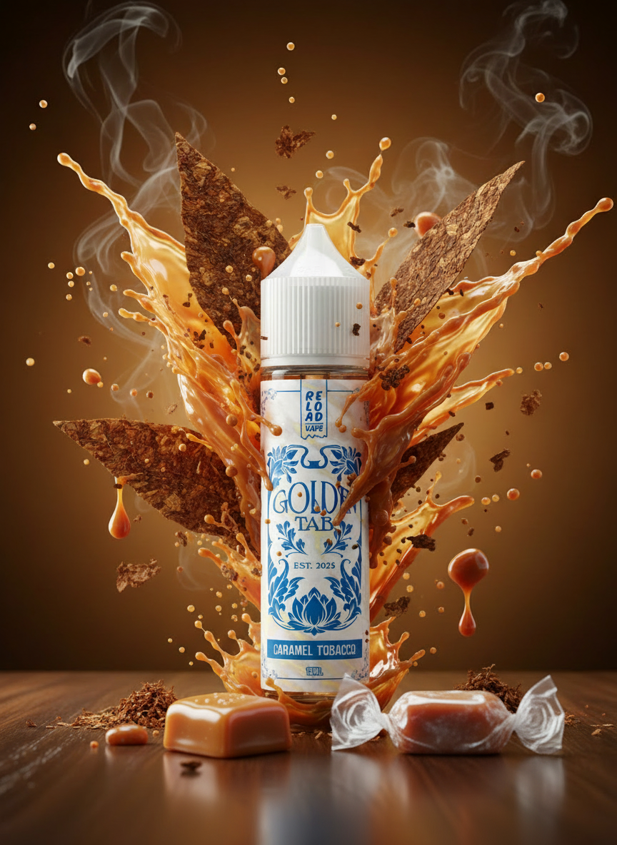 RELOADVAPE -GOLDEN TAB - CARAMEL TOBACCO
