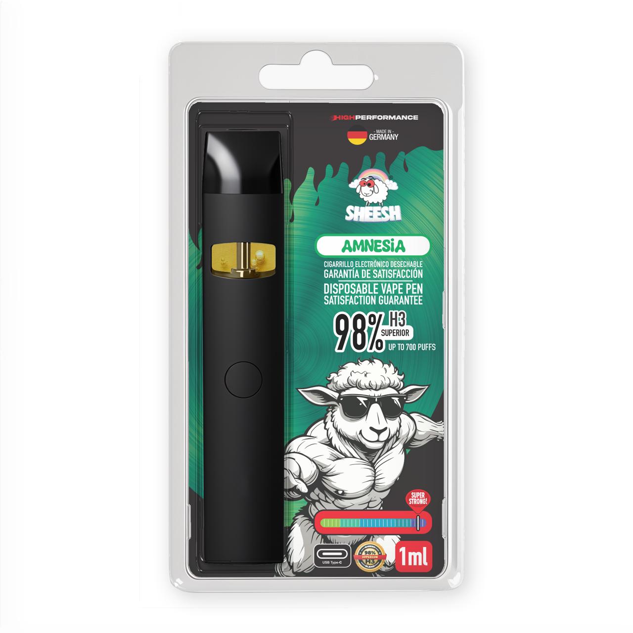 VAPE DESECHABLE H3 98% AMNESIA 1ML – SHEESH