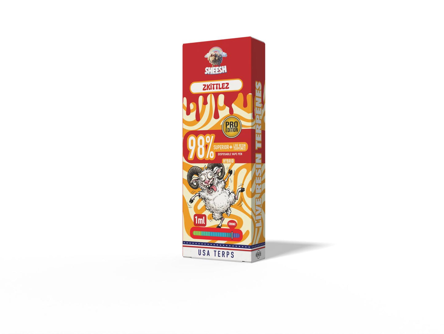 VAPE DESECHABLE H3 98% ZKITTLEZ 1ML – SHEESH