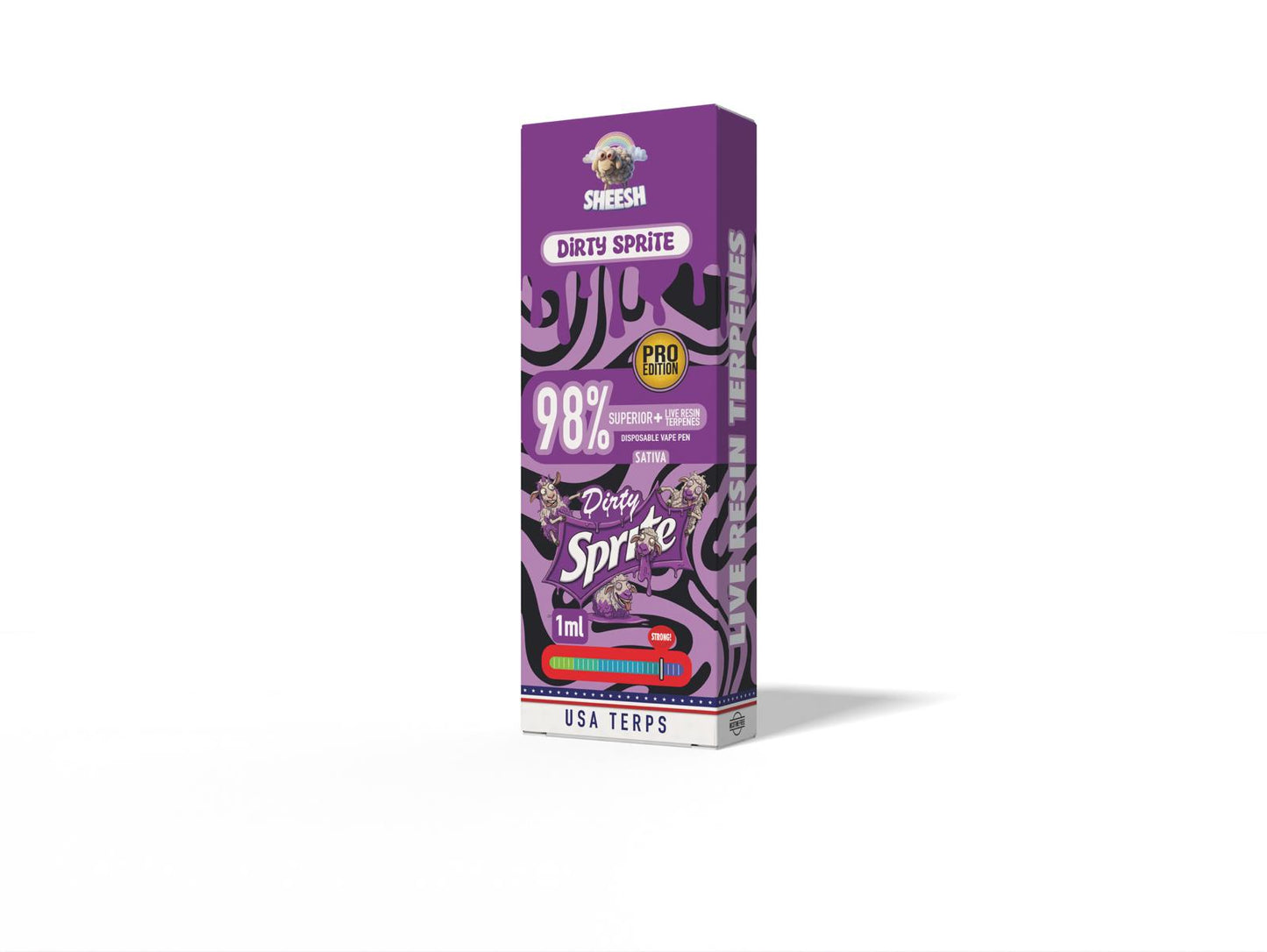 VAPE DESECHABLE H3 98% DIRTY SPRITE 1ML – SHEESH