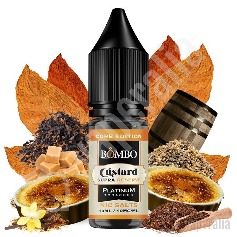 Custard Supra Reserve 10ml - Platinum Tobaccos Nic Salts by Bombo Core Edition