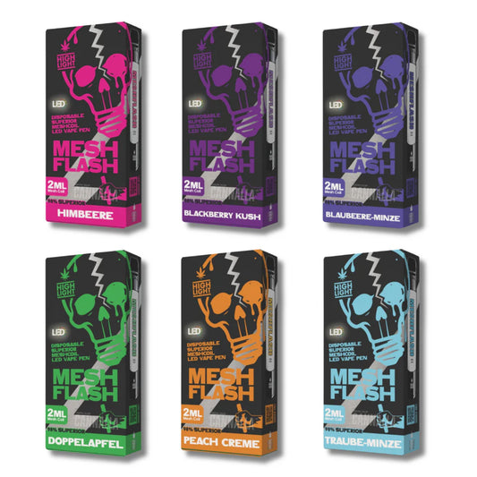 VAPE DESECHABLE H2 98% GRAPE MINT 2ML – MESH FLASH