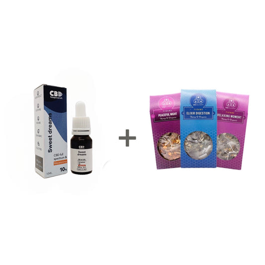 COMBO - Aceite 10% CBD Melatonina + Infusión